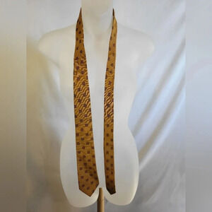 Vintage Mustard Yellow Tie with  Color Design